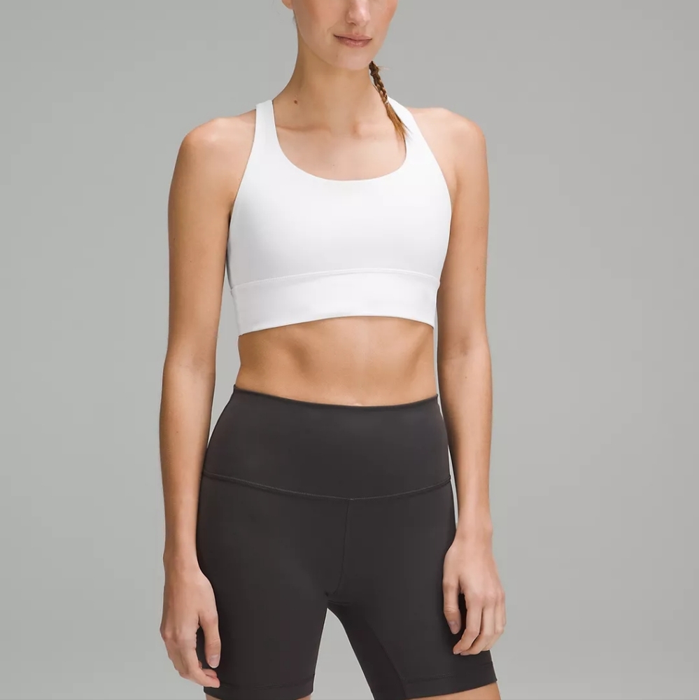 Lululemon Energy Longline Bra Medium Support, B–D Cups, Size 6 White